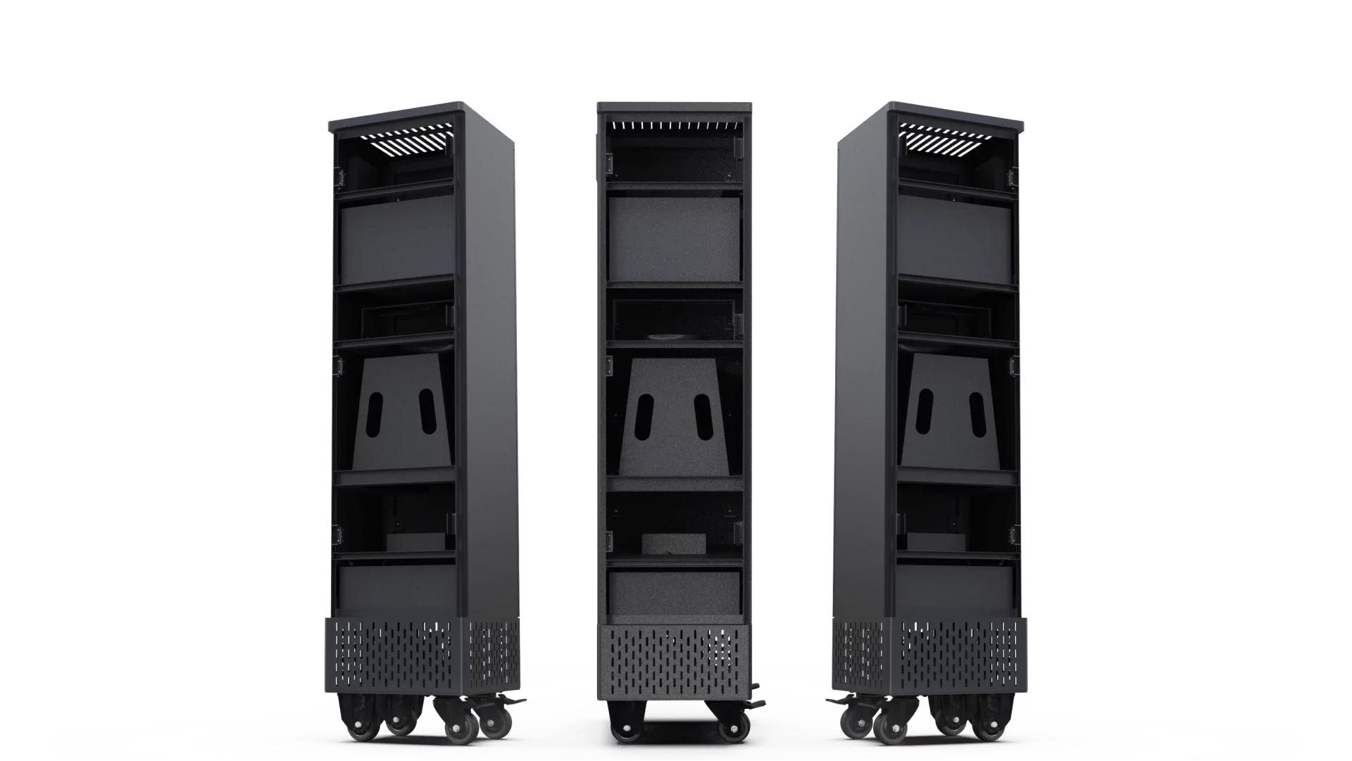 Sheet metal fabrication case networking cabinets