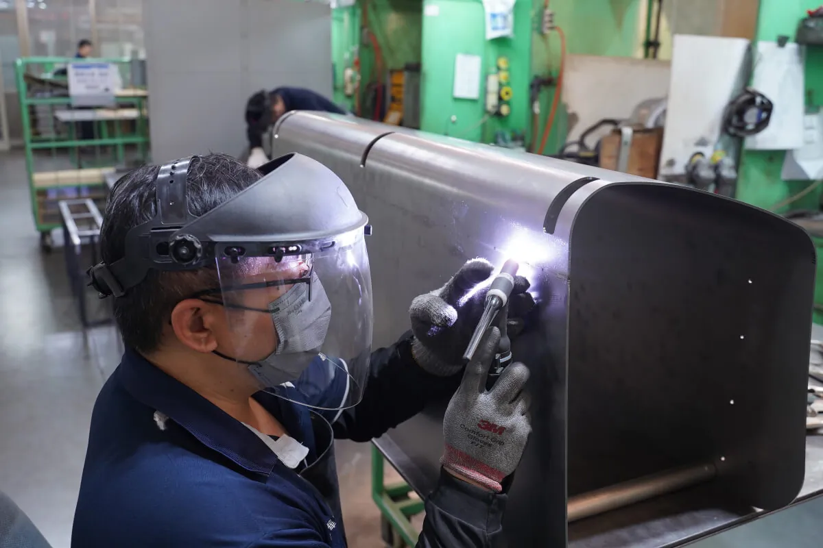 Inert gas welding for high precision joining of sheet metal components